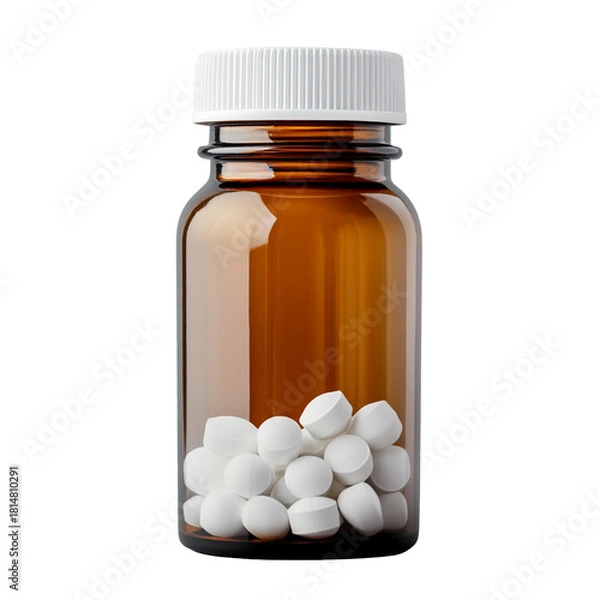 Fototapeta bottle of pills Isolated PNG