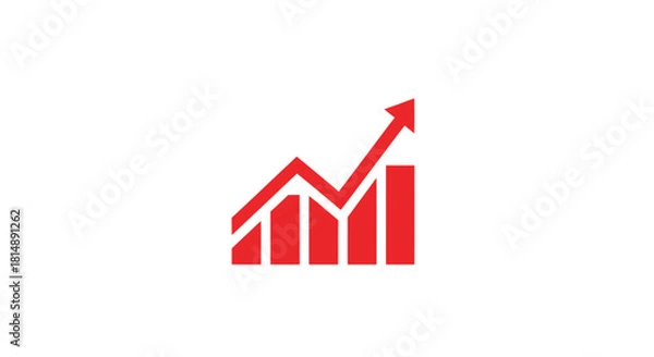 Fototapeta Ascending chart graphic