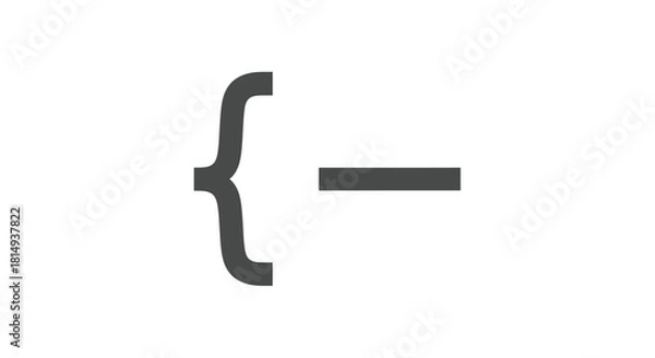 Obraz Black bracket and dash