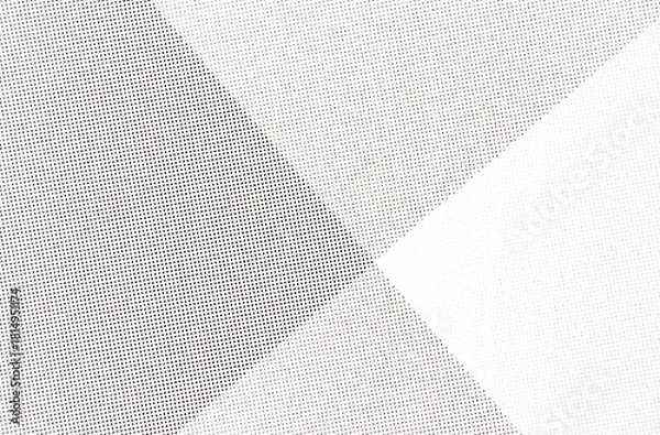 Obraz Macro of Black Halftone Dots Forming Overlapping Geometric Panels
