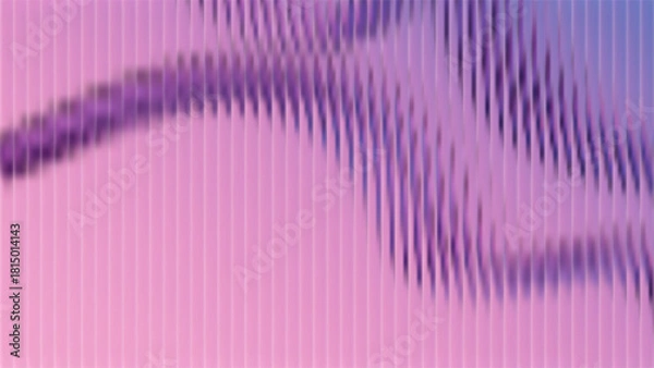 Fototapeta Ribbed glass background with refraction effect. Reeded glass with abstract shapes. Abstract background