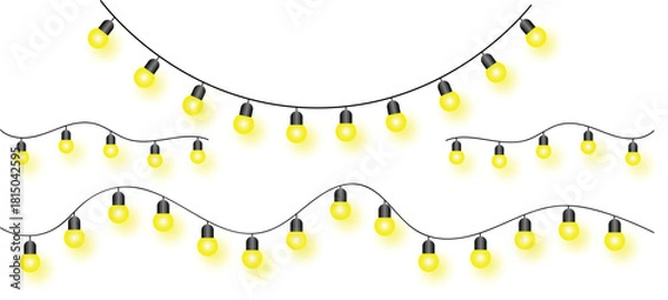 Fototapeta Romantic Wedding String Lights with Warm Flickering Glow Above Dinner Table – Cozy Ambient Garland Lighting for Elegant Reception Décor and Evening Celebrations