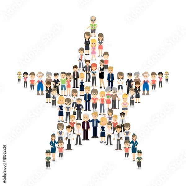 Fototapeta Star from crowd.