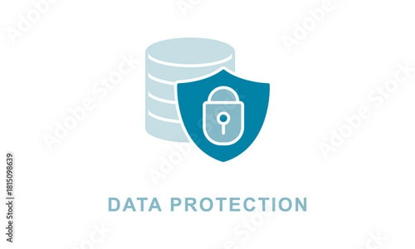 Obraz Data protection vector icon isolated on white background