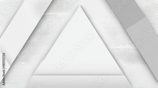 Obraz Abstract Geometric Composition With White And Gray Tones Textured Triangles And Diagonal Lines