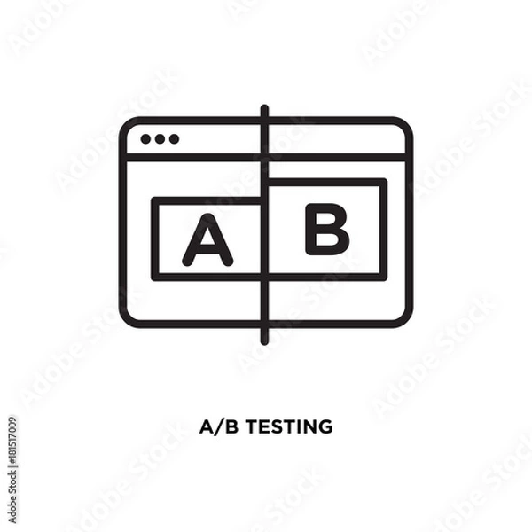 Fototapeta AB testing vector icon