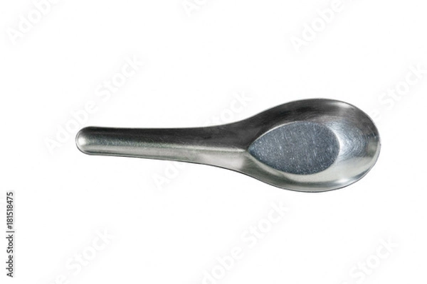 Fototapeta Chinese soup spoons isolated on white background.