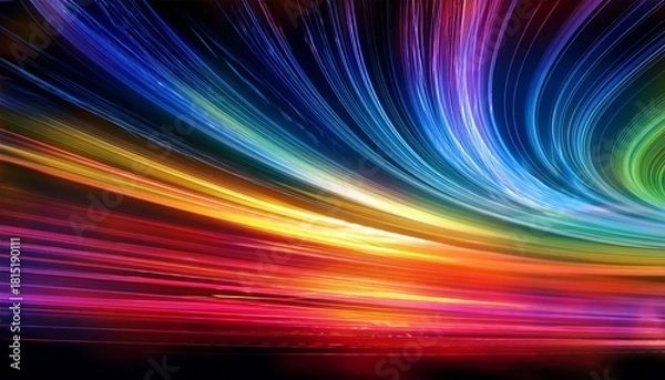 Fototapeta Dynamic Shifting Field Of Ephemeral Color Gradients Representing Non Linear Movement Introspection And Journey Without Destination Cosmic Streak Ephemeral