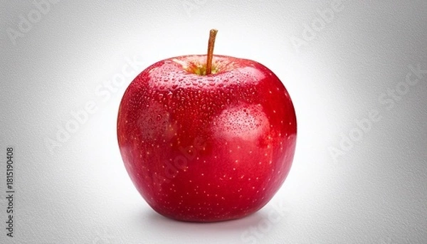 Fototapeta A Red Apple Isolated On Transparent Background Generative Ai
