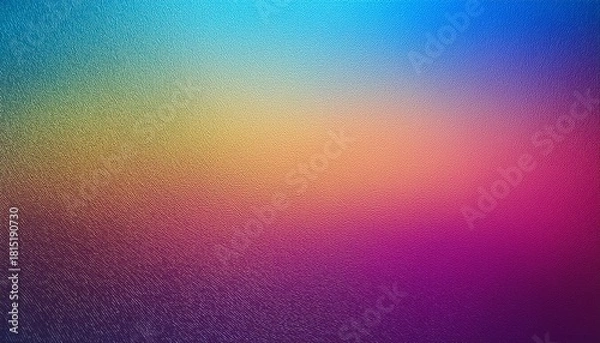 Fototapeta Colorful Grainy Gradient Background Template Trendy Ribbed Glass Effect Texture Abstract Background