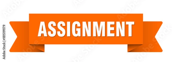 Obraz assignment ribbon isolated on transparent background. assignment ribbon