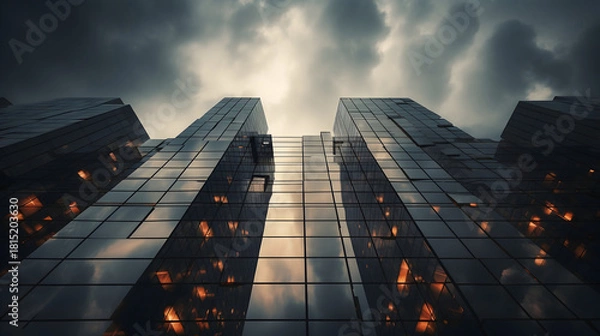 Obraz sunset over the city