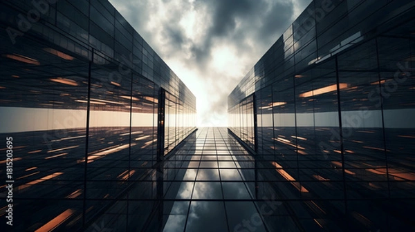 Obraz sunset over the city