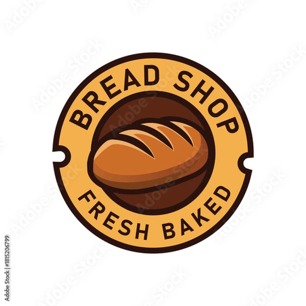 Obraz Elegant Bread shop logo design suitable for bakery store or bread store