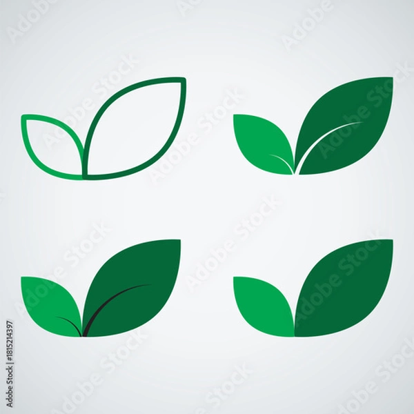 Obraz Nature Leaf Symbol Pack Minimalist Eco Logo Design Elements