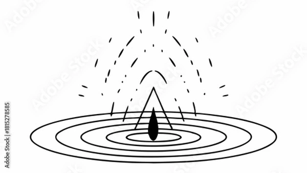 Fototapeta Vector Energy flows in circular waves, creating mesmerizing pattern of movement and light