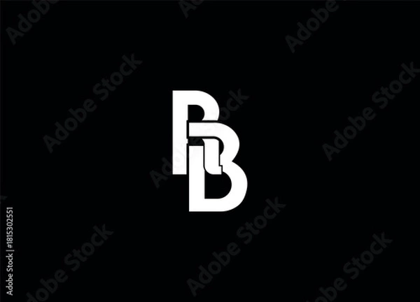 Obraz RB creative abstract logo design and initial logo