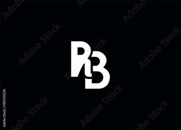 Obraz RB creative abstract logo design and initial logo