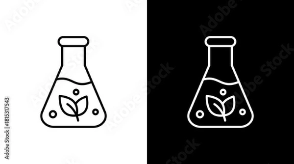 Obraz Botanical White Icon Set Design