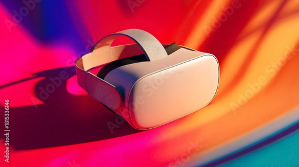 Obraz VR Headset on a Vibrant Gradient Background