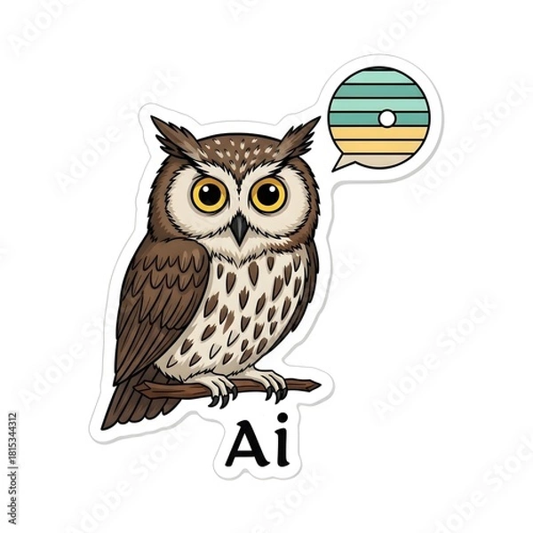 Obraz owl on a branch