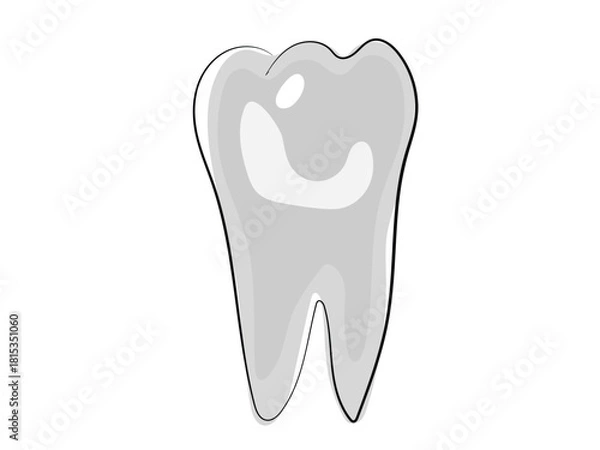 Obraz Teeth in a continuous line pattern