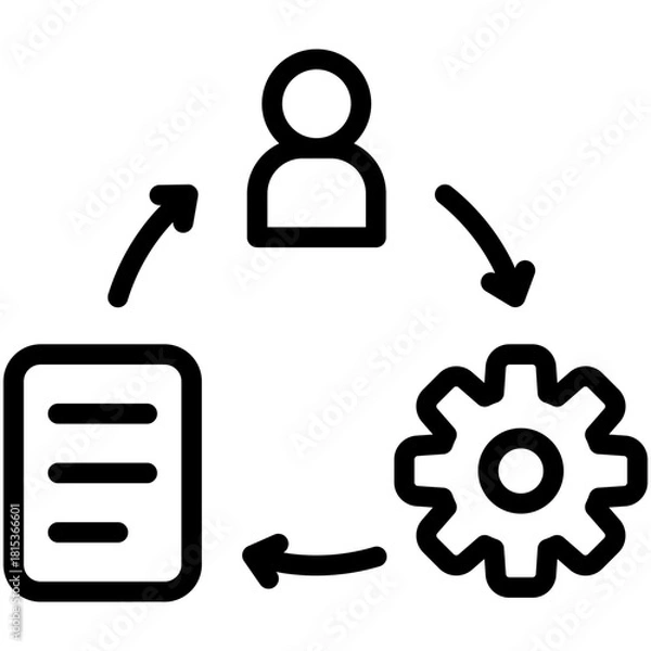 Fototapeta process icon