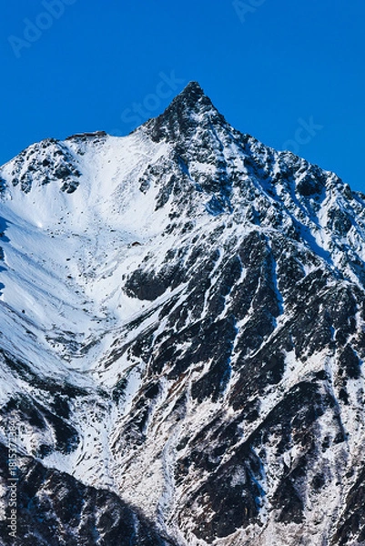 Fototapeta 冠雪の北アルプスの槍ヶ岳