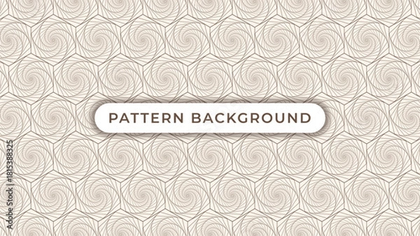 Obraz brown line geometric swirl seamless pattern background vector design