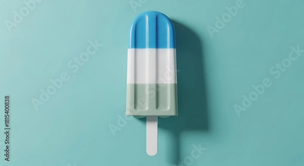 Fototapeta Refreshing summer popsicle on a vibrant background