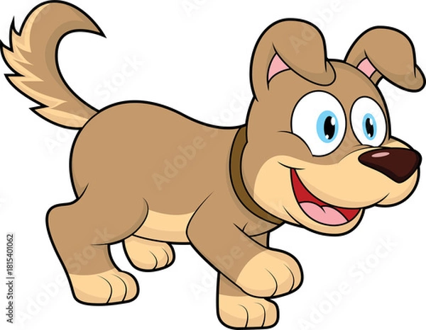 Obraz Cute sneaking brown dog