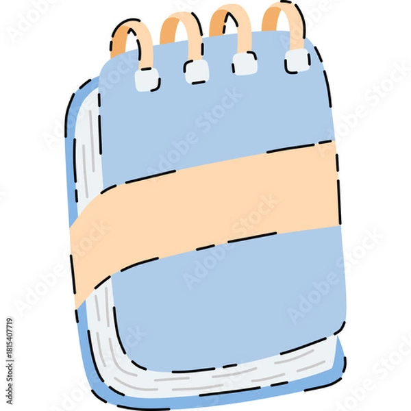 Obraz doodle notepad filled style