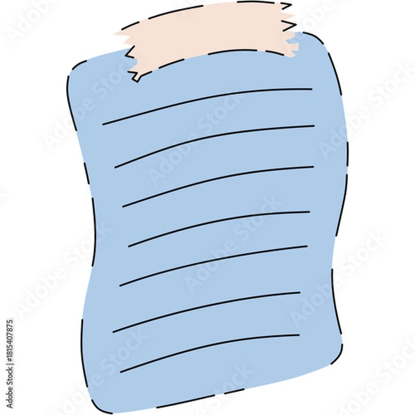 Fototapeta doodle document paper filled style