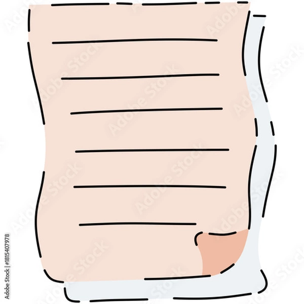 Obraz doodle document paper filled style