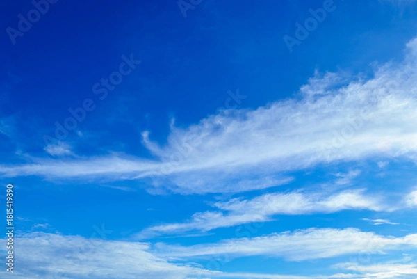 Obraz Peaceful Blue Sky with Fluffy White Clouds