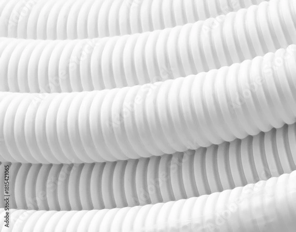 Obraz 흰색 플라스틱 주름관 튜브 패턴