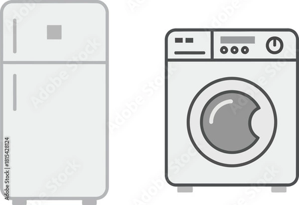 Obraz washing machine vector