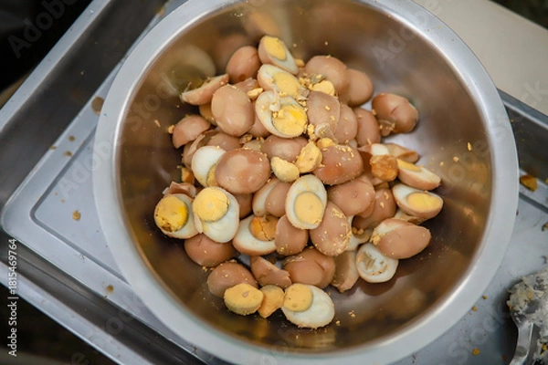 Obraz Boiled eggs with five-spice powder, Thai food