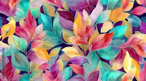 Obraz Artistic Watercolor Floral Pattern