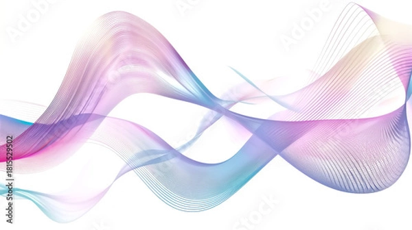 Fototapeta abstract flowing lines representing emotional frequency, digital
