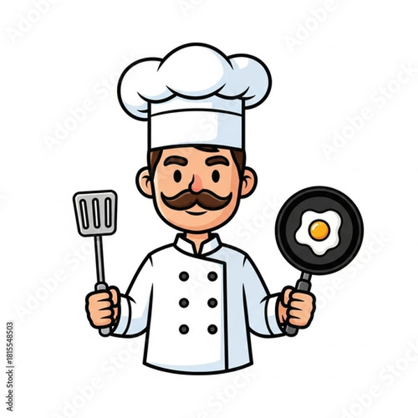 Fototapeta Chef Character – Culinary Professional Vector