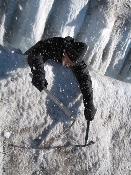 Obraz falling into a crevasse