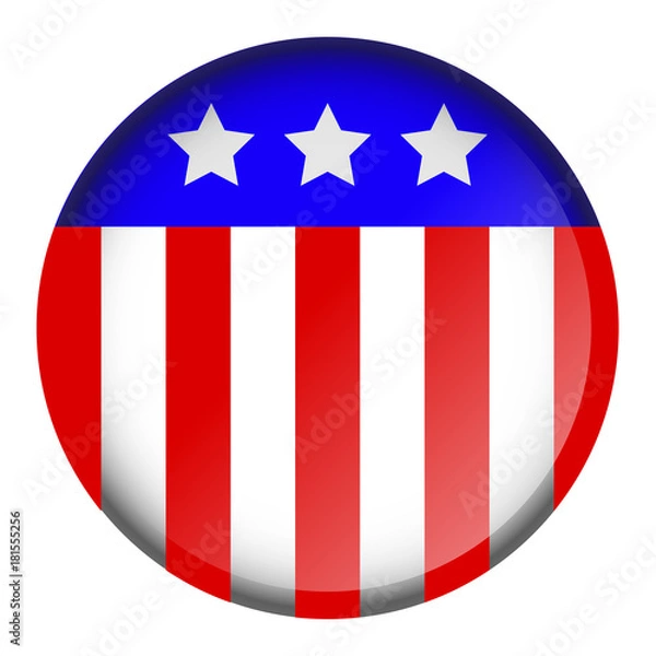 Obraz Button with flag