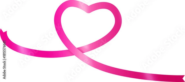 Obraz 핑크 하트 모양 리본