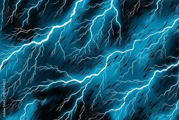 Obraz Lightning strikes vintage comic book pattern