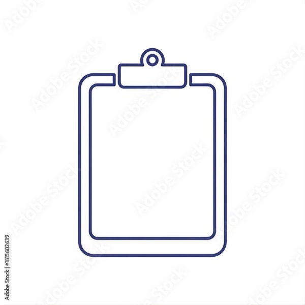 Obraz Minimalist Clipboard Illustration for Organization and Task Management.