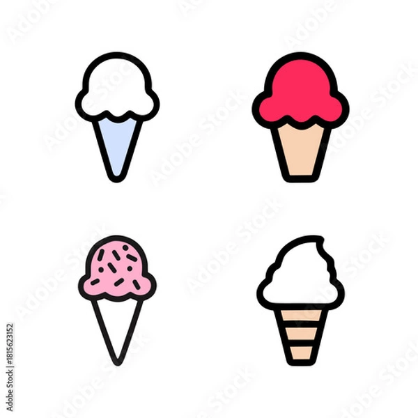 Obraz cute Ice Cream Summer Treats Pack