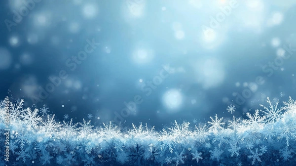 Fototapeta a vector illustration depicting a frosty winter scene background