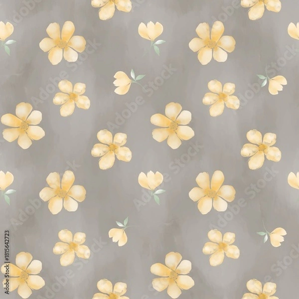 Obraz Seamless flowers art on pattern for background and backdrop.