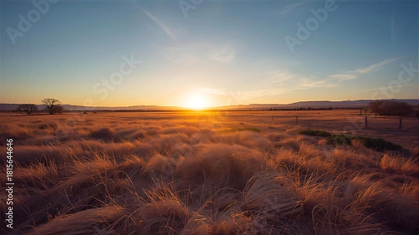 Obraz 広い牧草地の風景